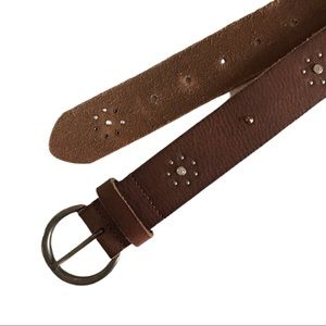 Vintage studded brown belt